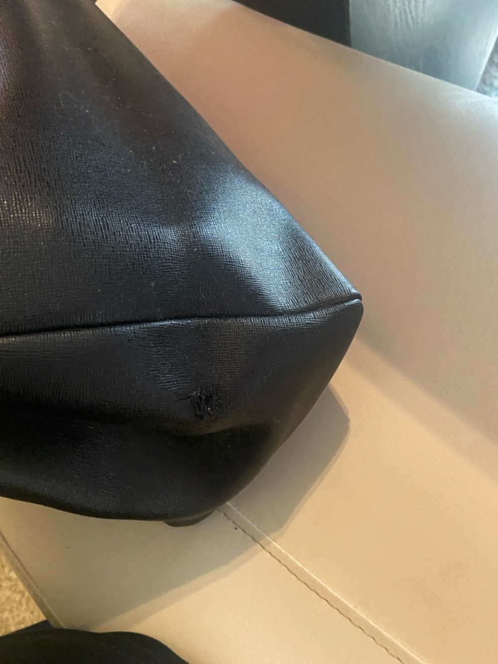 Furla Black Leather Shoulder Tote with Silver Turnlock - Picture 5 of 5